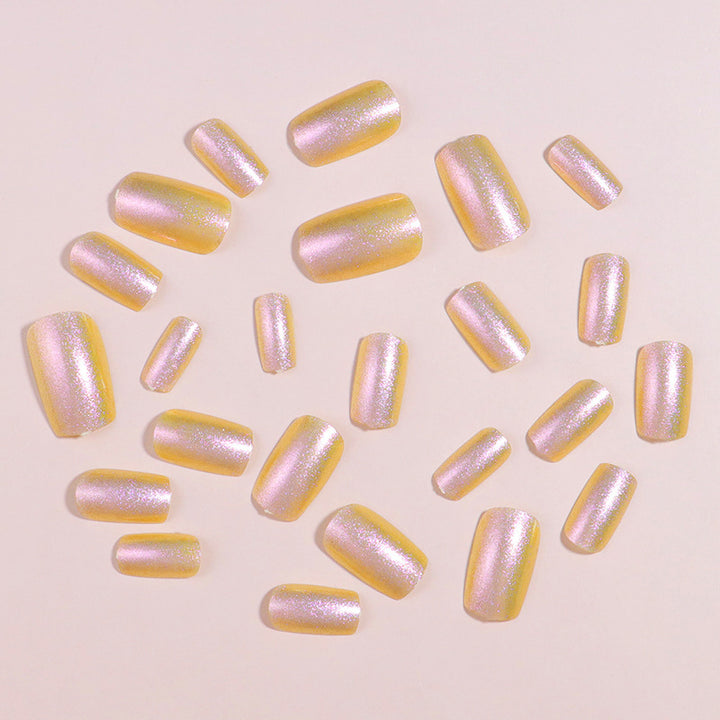 Glossy Reflective Press-On Nail Set Kalsten