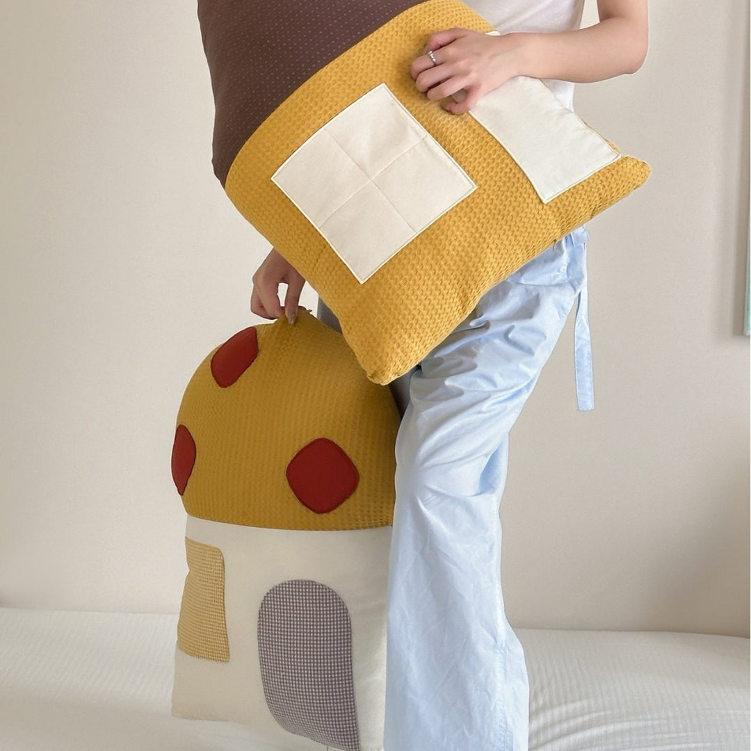 Large cuddly teddy bear made of cotton fabric with a floral shirt handmade