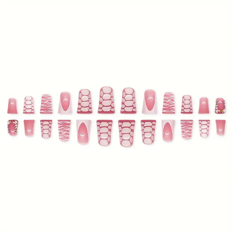 Artistic Glossy Press-On Nail Extensions Kalsten