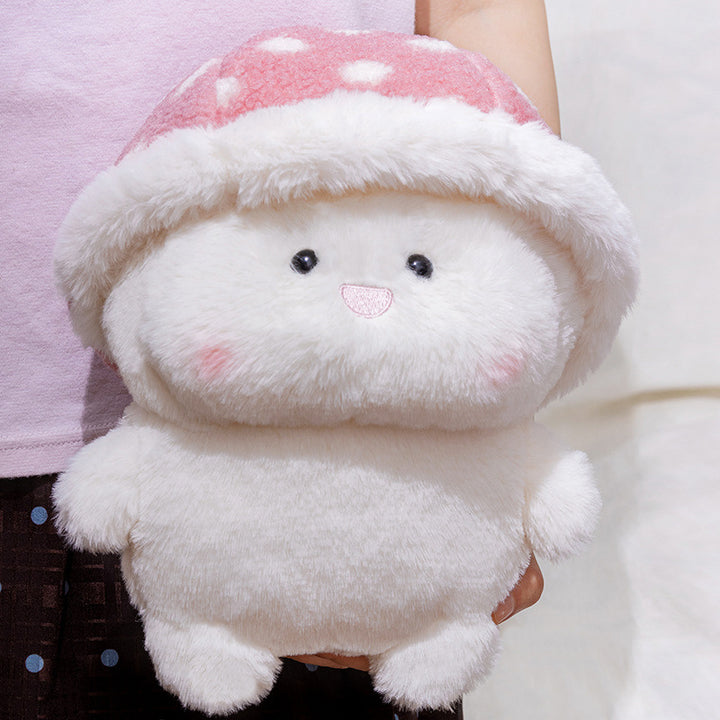 Plush Mushroom Buddy Collectible with Removable Faux-Fur Cap and Ultra-Soft Body Kalsten