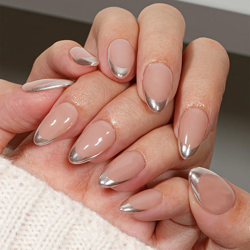 Acrylic Nail Set with Modern French Tip Design Kalsten