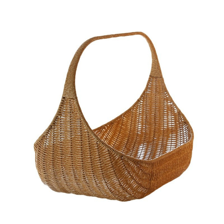 Handcrafted Curved Woven Storage Basket Kalsten