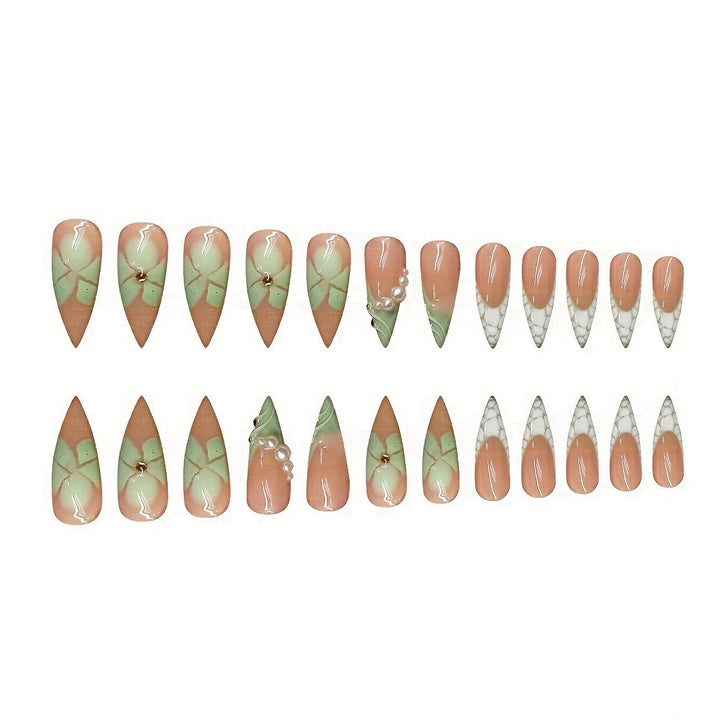 Decorative Stiletto Press-On Nail Extensions Kalsten
