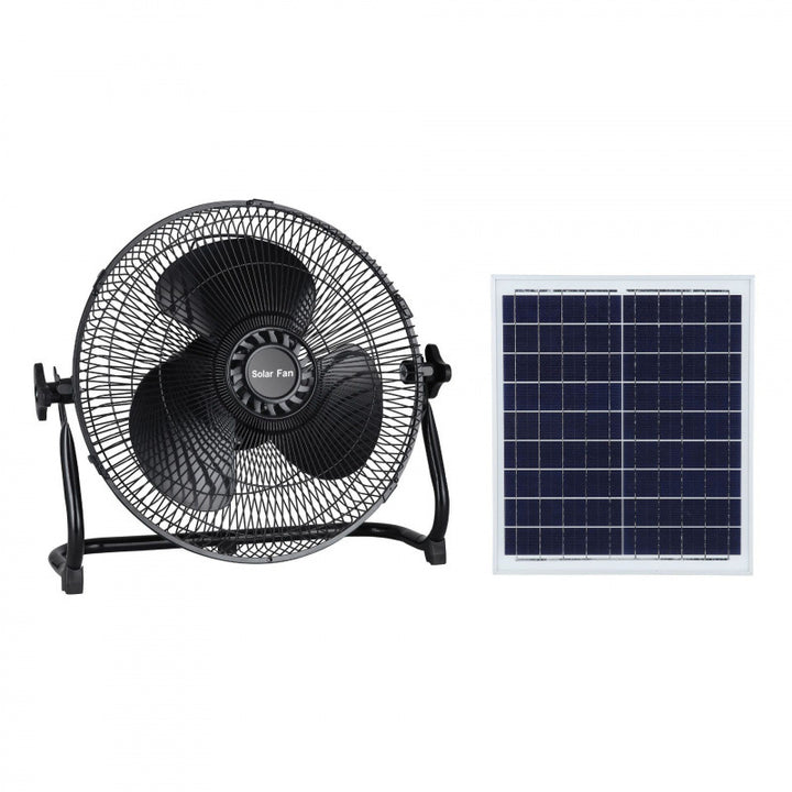 Unisex Solar-Powered Stand Fan with Remote Control and Adjustable Height Kalsten