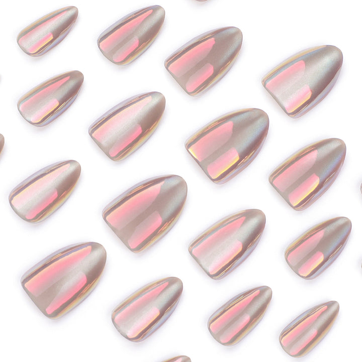 Elegant Artistic Stiletto Nails with Shimmering Gradient Kalsten