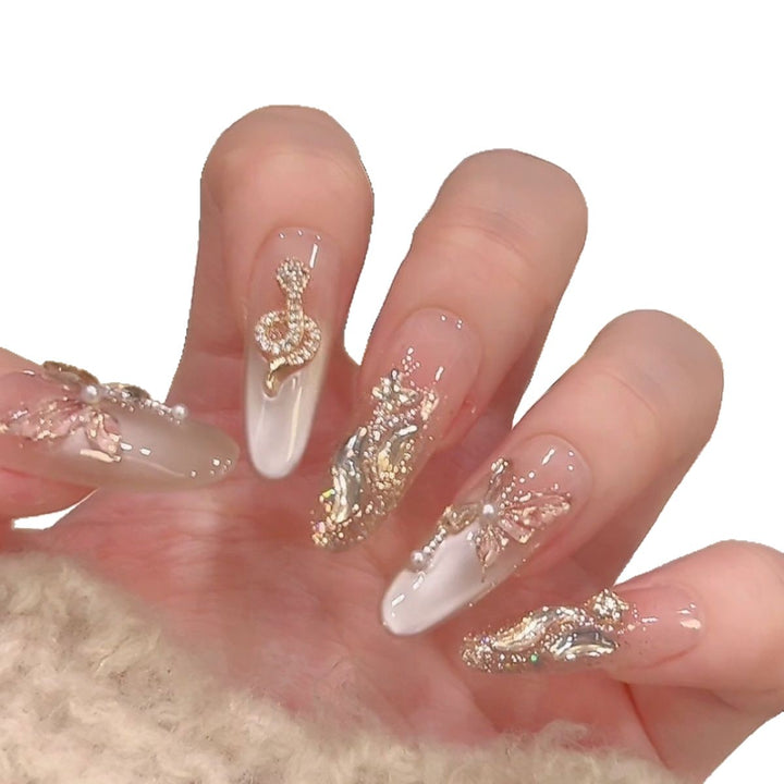 Premium Rhinestone-Embellished Nail Art Extensions Kalsten