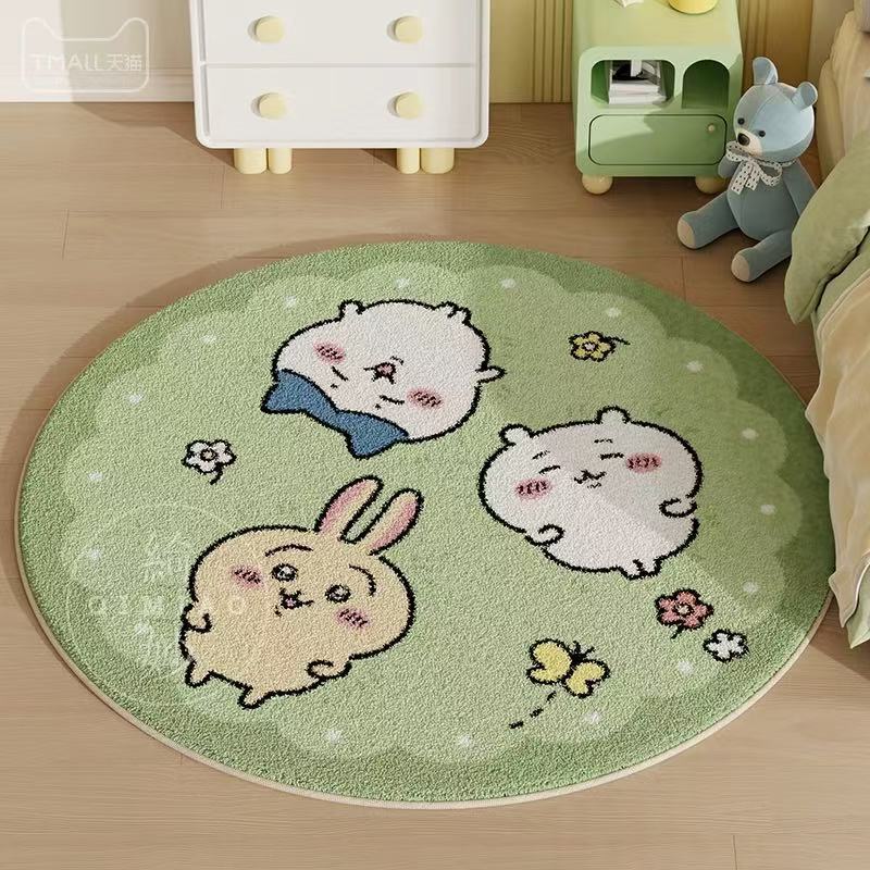 Cartoon-Themed Plush Area Rug for Home Decor