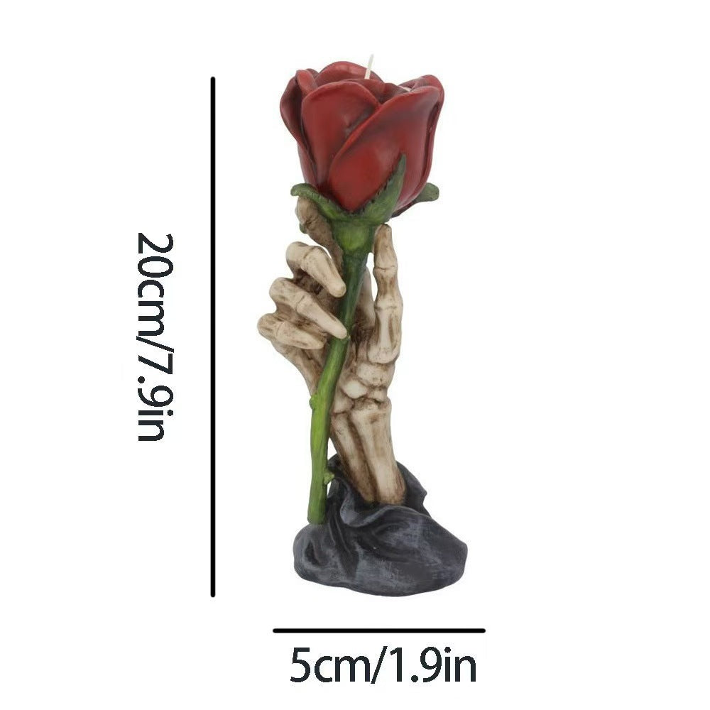 Gothic Skeleton Hand Rose Candle Holder Kalsten