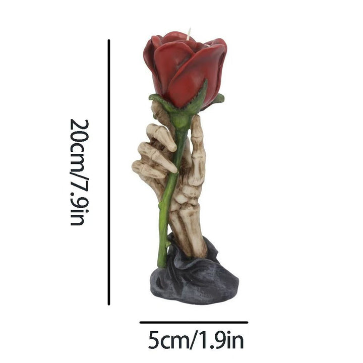 Gothic Skeleton Hand Rose Candle Holder Kalsten