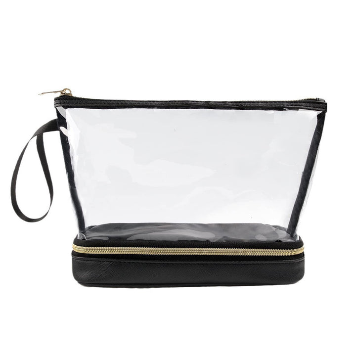 Cosmetic Organizer Bag with Transparent Design and Divided Interior Compartment Kalsten