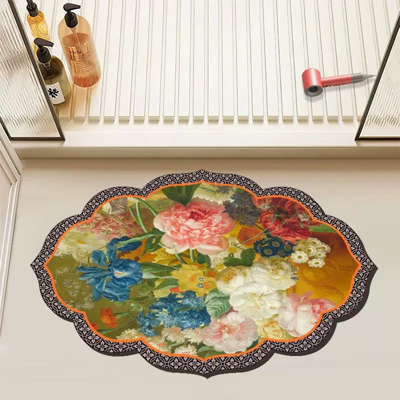 Floral-Themed Area Mat Kalsten