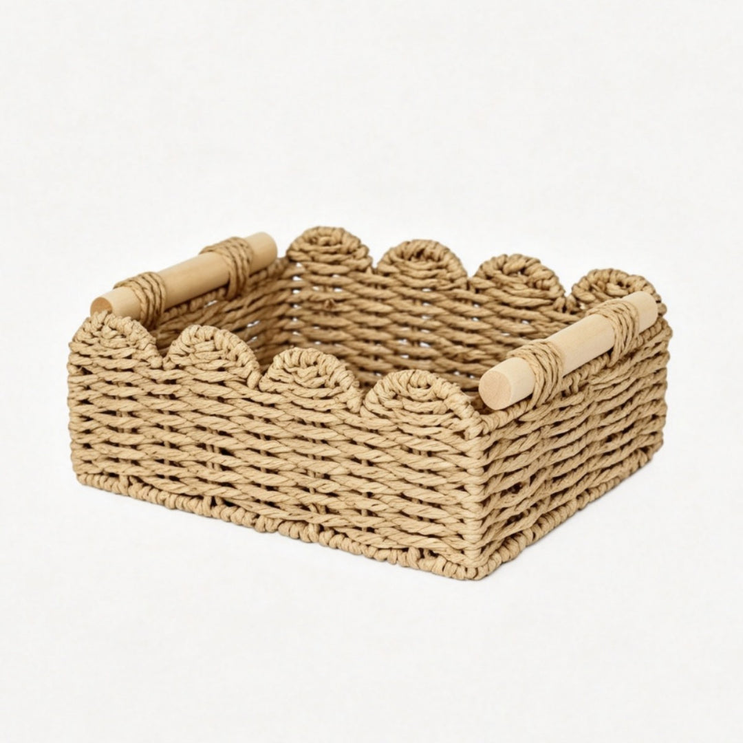 Decorative storage basket with wave edge Kalsten
