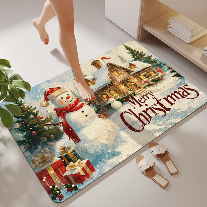 Festive Themed Bath Mat
