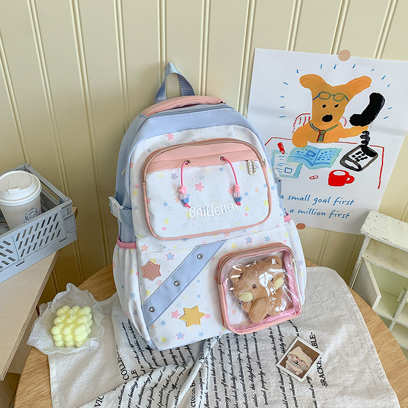 Cute Star-Themed School Backpack