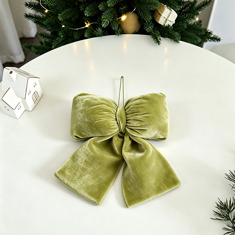 Decorative Plaid Fabric Bow Ornament