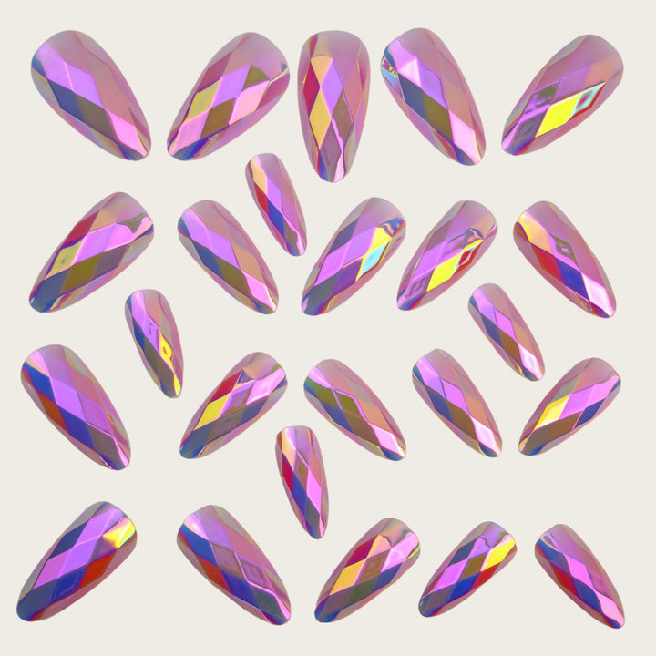 Artificial nails with geometric crystal design Kalsten