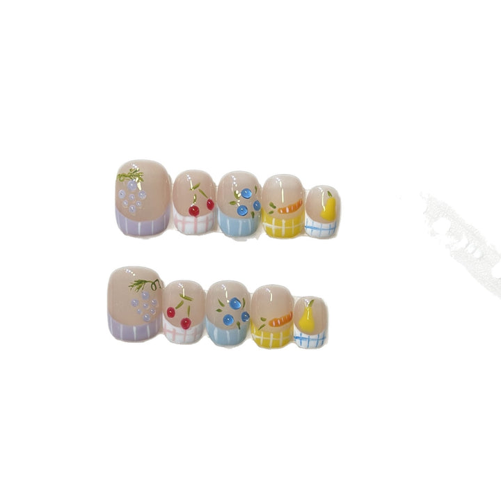 Artistic Fruit-Inspired Press-On Nail Set Kalsten