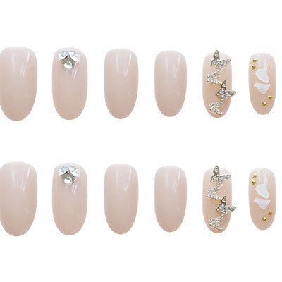 Luxury Decorative Press-On Nail Art with Gem Accents Kalsten