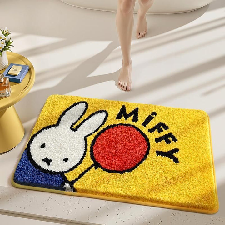 Cartoon-Themed Plush Bathroom Mat