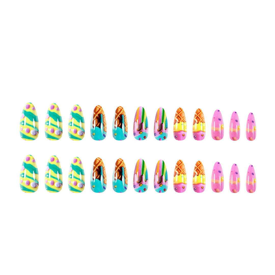 Artistic nail art in ice cream design Kalsten