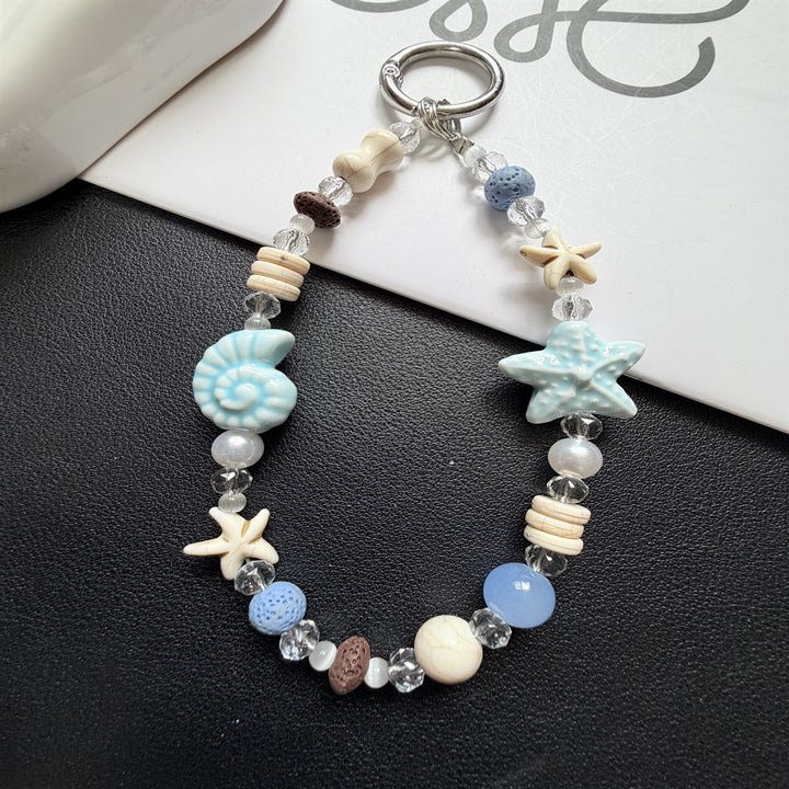 Beach-Themed Beaded Keychain Kalsten