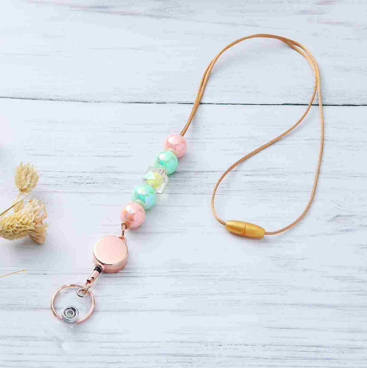 Decorative Beaded ID Badge Lanyard Kalsten