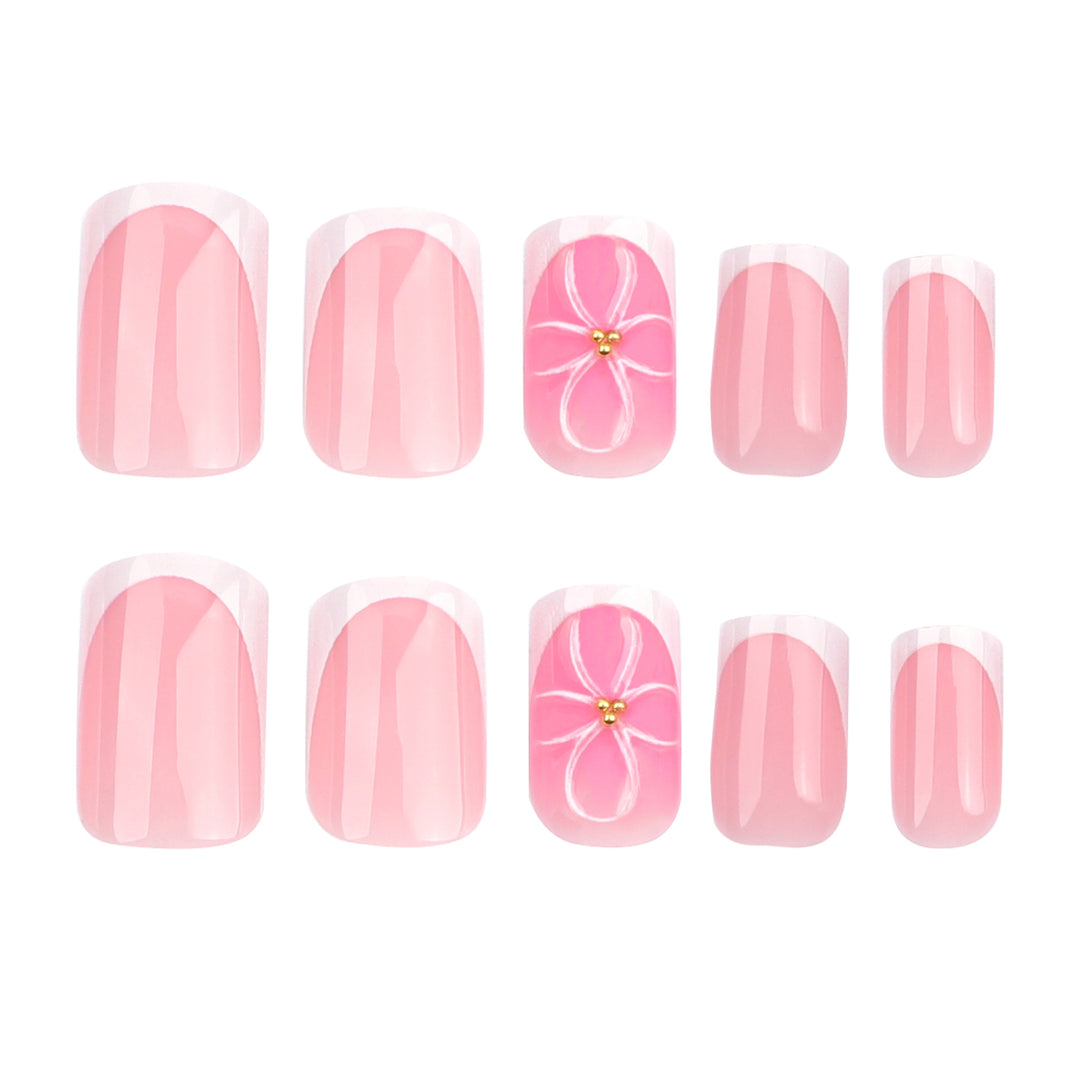 Artistic nail art with delicate flowers and elegant French lace Kalsten