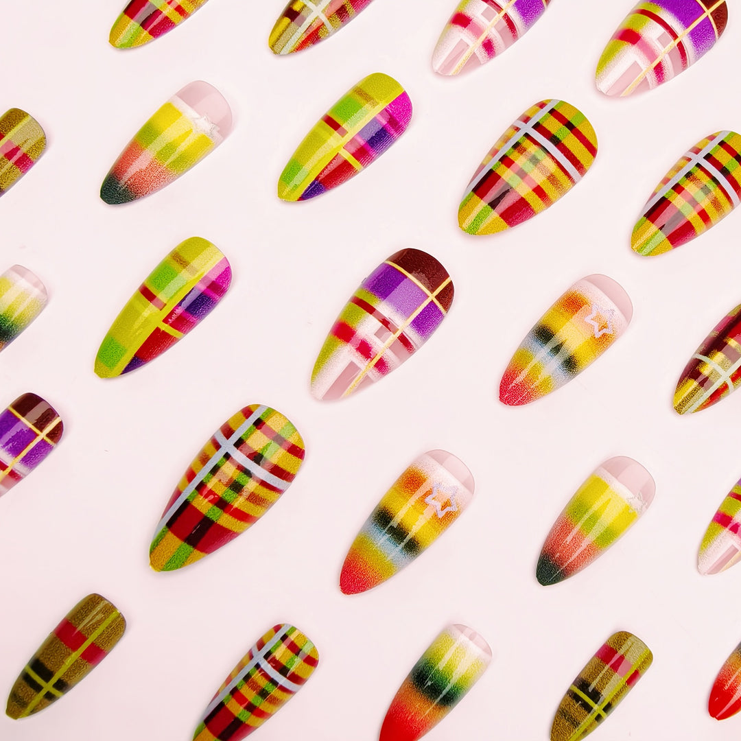 Artistic Plaid Nail Art Kalsten