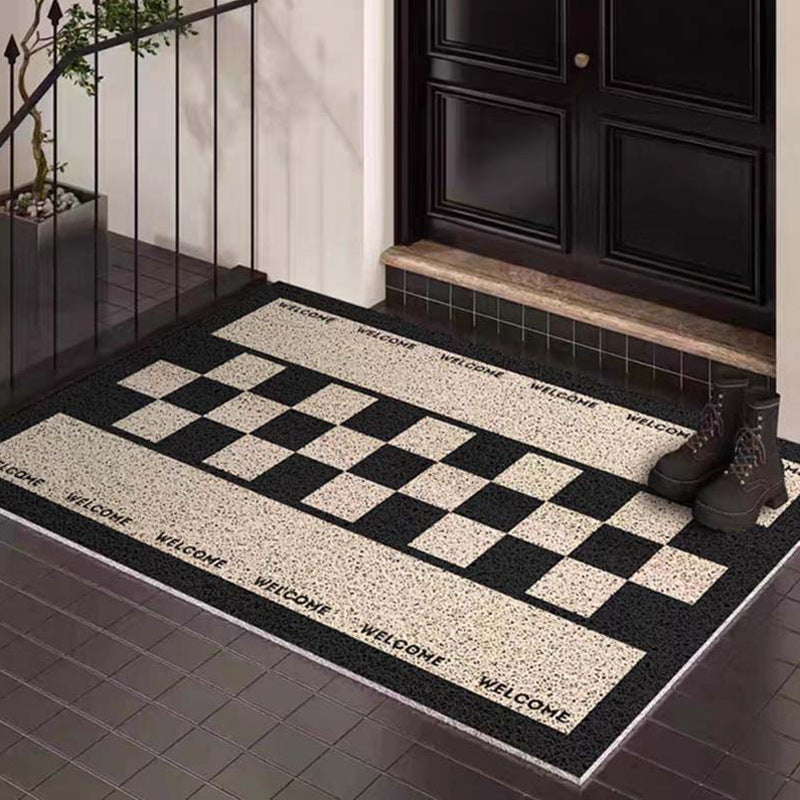 Decorative Checkered Entrance Mat