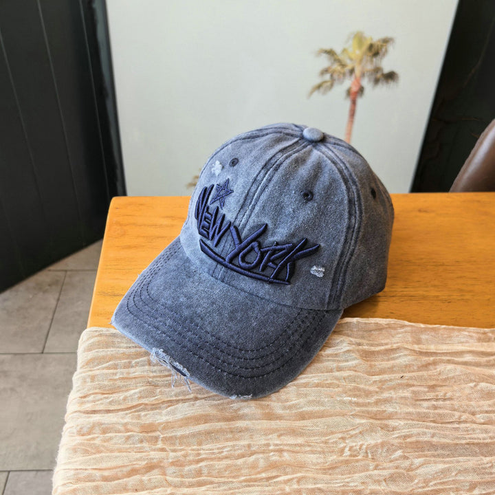Distressed Denim Classic Cap