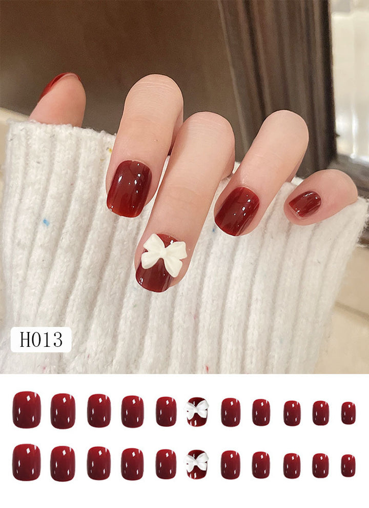 Artificial nail tips with bow design Kalsten