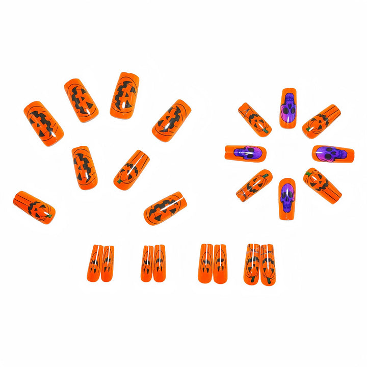Halloween artificial nails with vibrant spooky design Kalsten