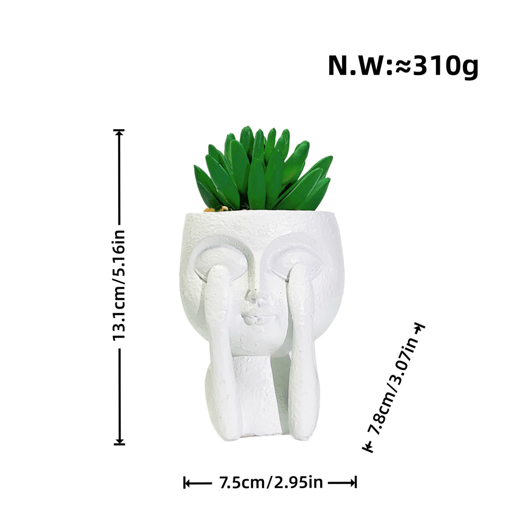 Plant pot with face motif Kalsten