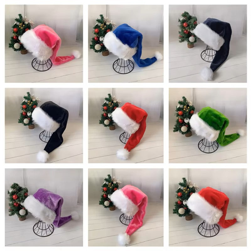 Christmas hat with plush trim