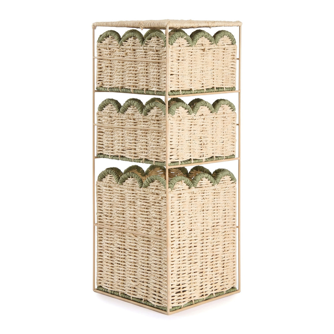 Stylish storage system with woven baskets Kalsten