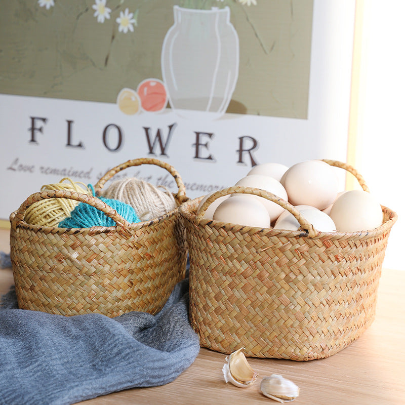 Handwoven Seagrass Storage Basket Kalsten