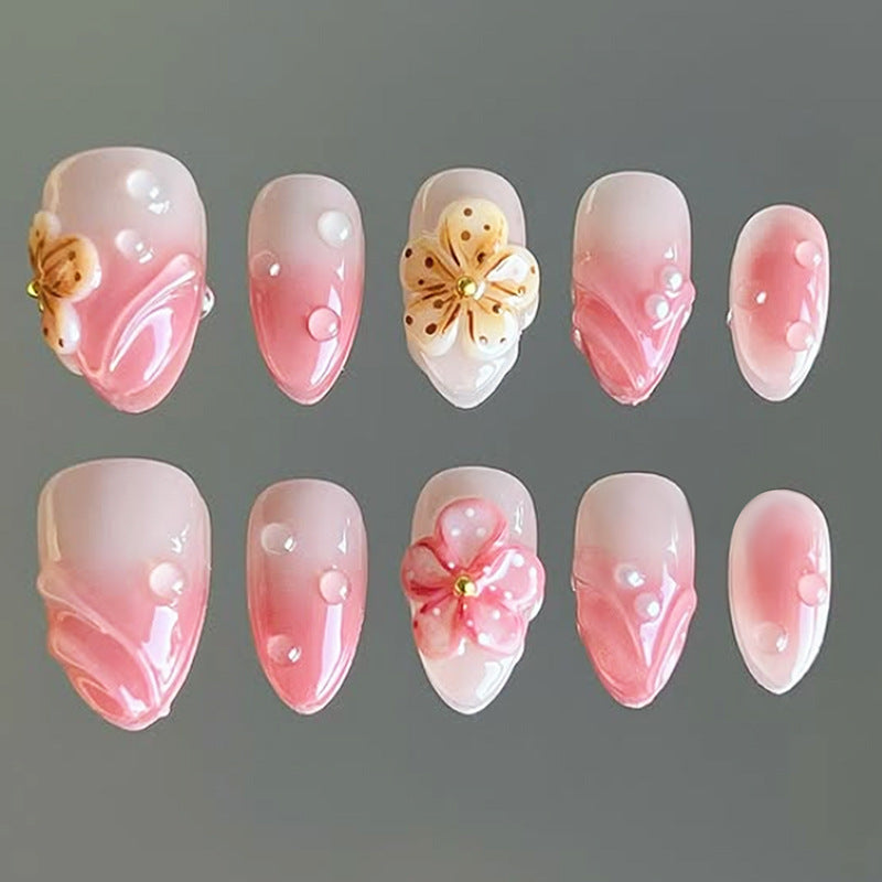 Floral Embellished Press-On Nails Kalsten 1788495843