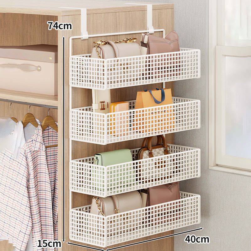 Overdoor Mesh Storage Organizer with Hooks
