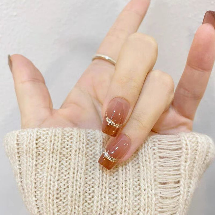 Elegant Glittering Press-On Nail Art Kalsten
