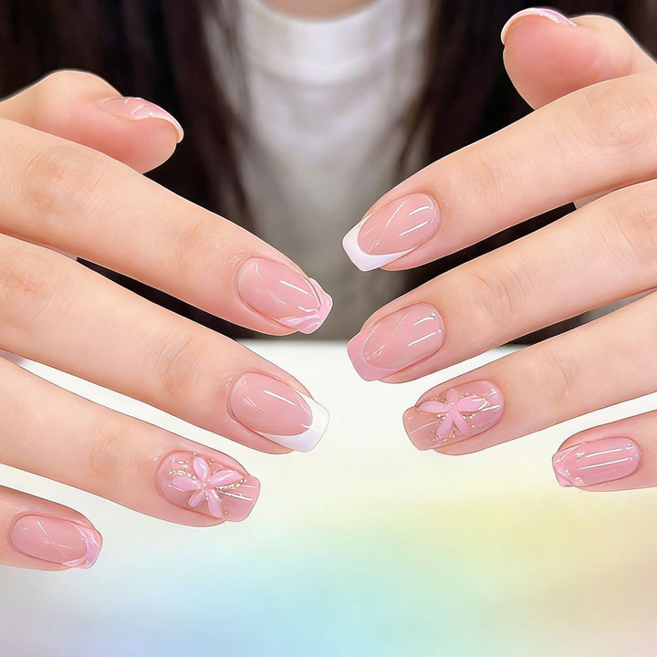 Elegant Floral Design Press-On Nail Set Kalsten