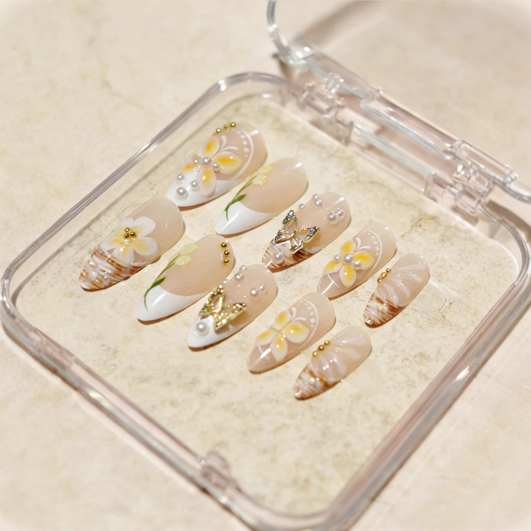 Floral Design Luxury Press-On Nails Kalsten