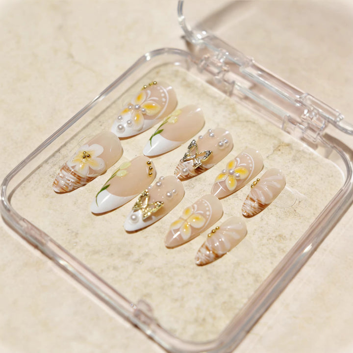 Floral Design Luxury Press-On Nails Kalsten