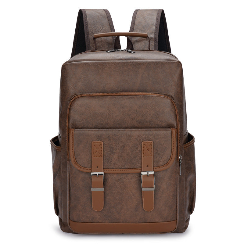 Multi-Functional Faux Leather Backpack