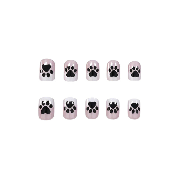 Artistic Paw Print Acrylic Nail Art Extensions Kalsten
