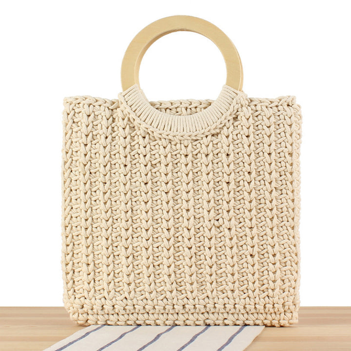 Handbag with Modern Geometric Knit Design Kalsten