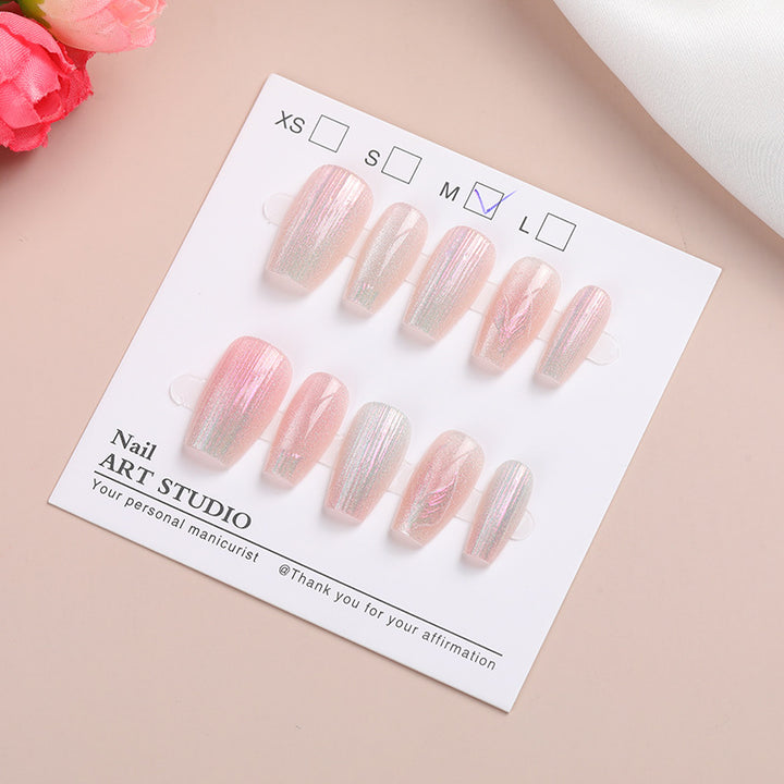 Shimmering Glitter Press-On Nail Set Kalsten