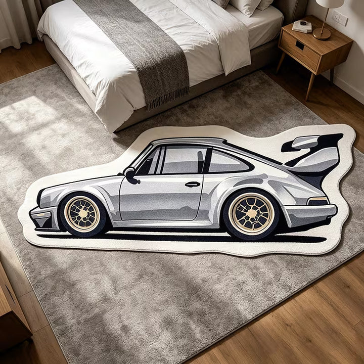 Racing Car-Themed Area Rug