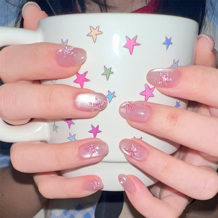 Artistic Star-Embellished Press-On Nails Kalsten