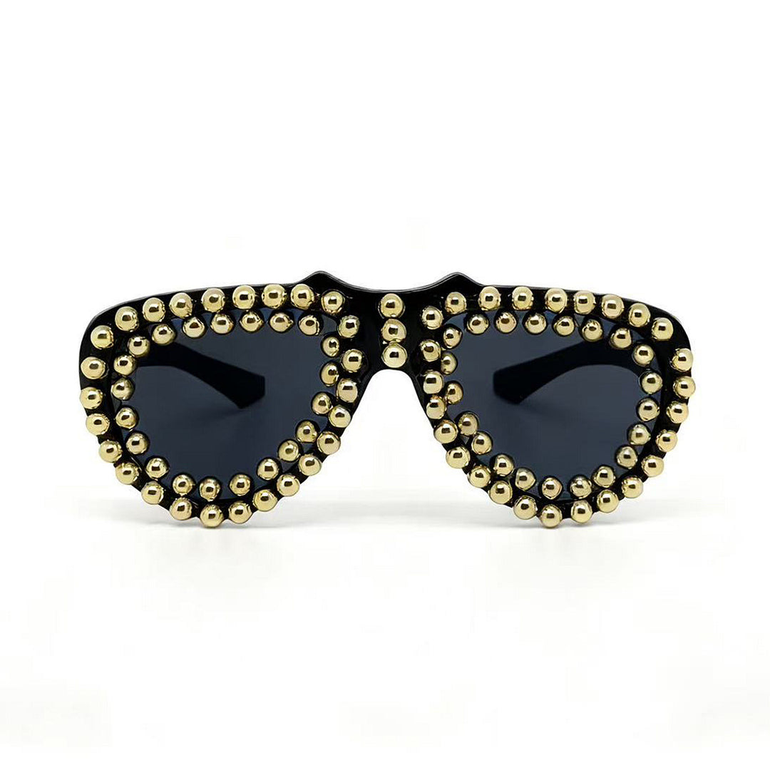 Ladies fashionable heart sunglasses with rhinestone embellished frame Kalsten
