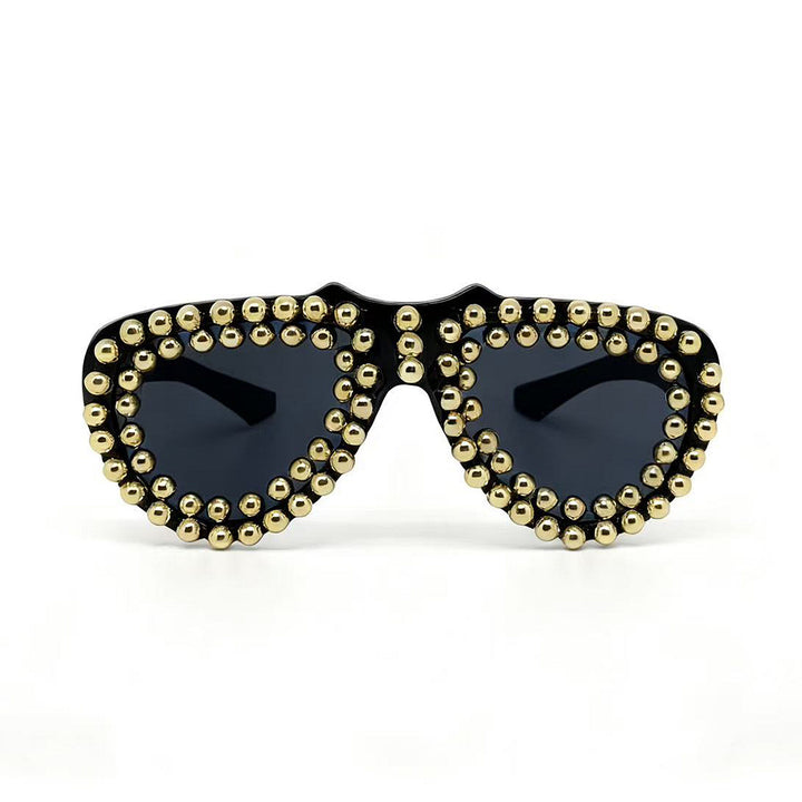 Ladies fashionable heart sunglasses with rhinestone embellished frame Kalsten
